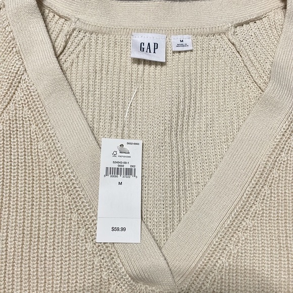 GAP Women’s Textured Puff Sleeve Sweater - NWT - Medium - Picture 3 of 4